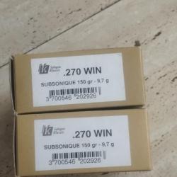 munitions subsoniques cal 270w