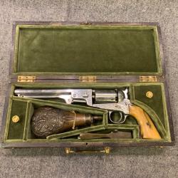 Revolver type Colt Navy (belge) 19ème siècle en coffret