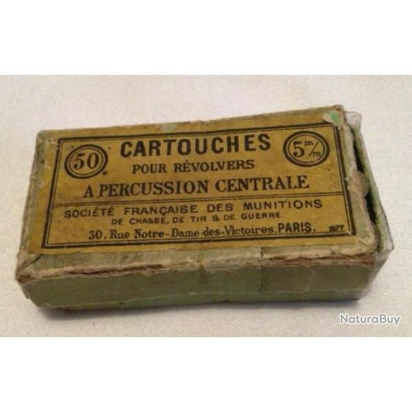 RARE BOTE DE 50 CARTOUCHES 5 mm PERCUSSION CENTRALE