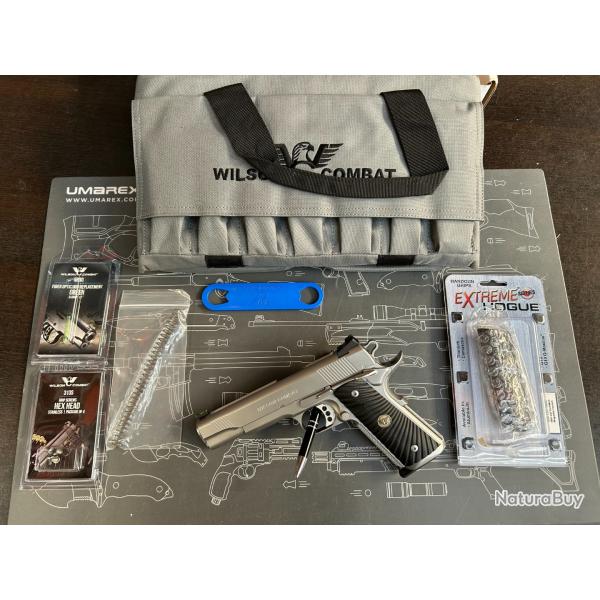 Occasion ! Pistolet Wilson Combat CQB Elite Inox 1911 Cal.9x19