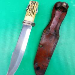 ANCIENNE DAGUE MULTI FONCTIONS  :  IHER  - INOX   ESPAGNE   .  MILIEU  20EME  .