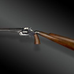 Coffret Revolver Smith et Wesson N°3 avec crosse additionnelle, fini par Gastinne Renette.