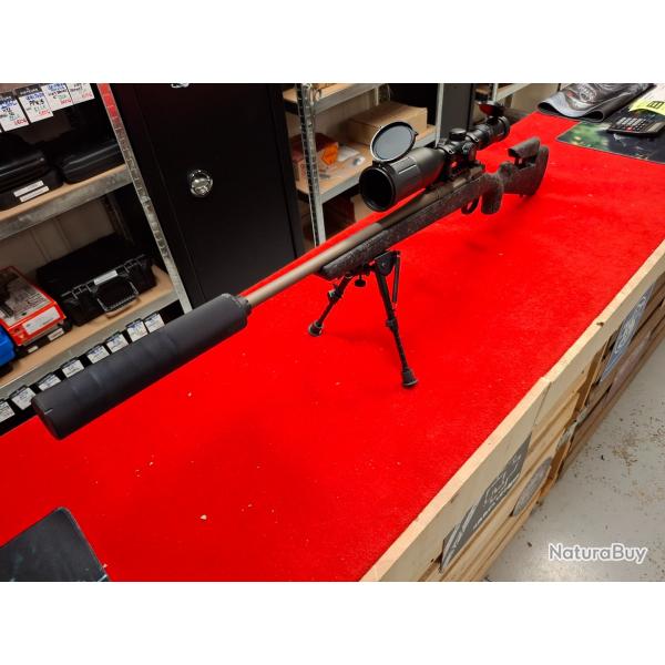 CVA CASCADE LRX CAL. .308 WIN NEUVE + LUN. 3-12X56 RET. LUM. + BIPIED + MALLETTE + SILENCIEUX
