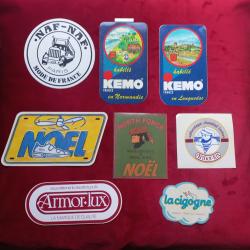 lot ancien autocollant marque mode / vêtement  divers