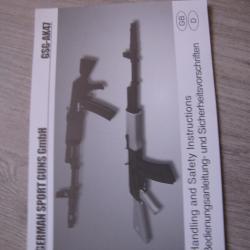 Document notice pour GSG AK47 Cal 22LR avec outils d'entretien