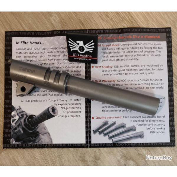 Canon de rechange pour pistolet 1911 Classic en calibre .45 ACP / IGB Austria / 128 mm (pas de rampe
