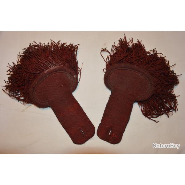 EPAULETTES CAVALERIE SECOND EMPIRE-DRAGON-CUIRASSIER-CARABINIER-GUERRE 1870/1871