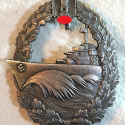 AUTHENTIQUE insigne  KM Kriegsmarine de combat Destroyer Zerstörer Kriegsabzeichen GUI25IKM003