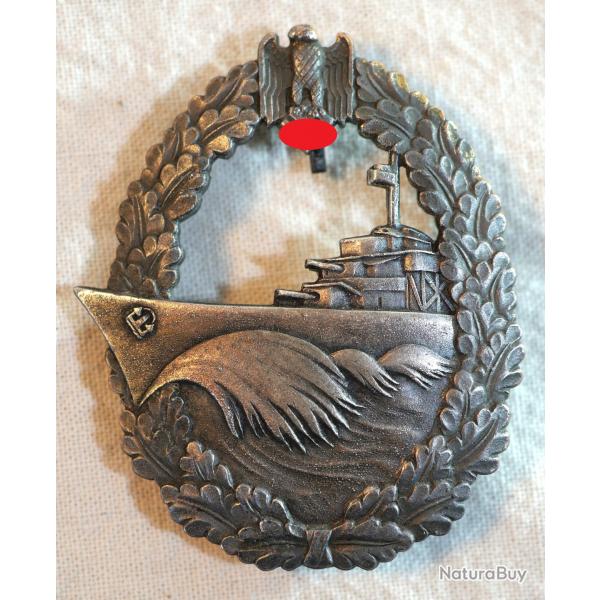 AUTHENTIQUE insigne  KM Kriegsmarine de combat Destroyer Zerstrer Kriegsabzeichen GUI25IKM003