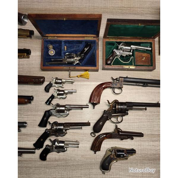Grand lot de pistolets et rvolvers tous en catgorie D e) et f) vente libre majeur