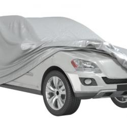 Housse SUV argentée PEVA imperméable M sangles boucle protection auto Pluie / résine de Pin