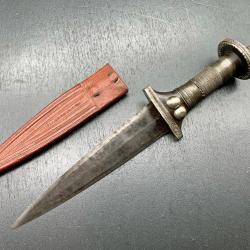 SUPERBE DAGUE SOUDANAISE DU XIX SIÈCLE BIEN DÉCORÉE, COUTEAU AFRICAIN POUR COLLECTION, MODÈLE RARE