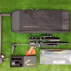 PACK LASER ! Pistolet Snowpeak PP750L 5,5mm + Lunette 4-16 X 40AO + Laser Rouge  RTJG1/3 + Pompe PCP