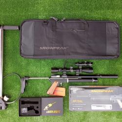 PACK LASER ! Pistolet Snowpeak PP750L 4,5mm + Lunette 4 X 32 + Laser Rouge  RTJG1/3 + Pompe PCP