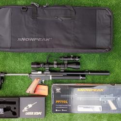 PACK LASER ! Pistolet Snowpeak PP750L 5,5mm + Lunette 3-9 x 40 + Laser Rouge  RTJG1/3