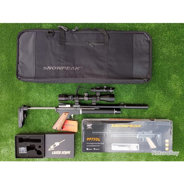 PACK LASER ! Pistolet Snowpeak PP750L 5,5mm + Lunette 3-9 x 40 + Laser Rouge  RTJG1/3
