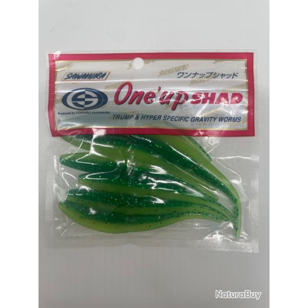 Leurre souple sawamura one up slug 4" vert/vert fonc