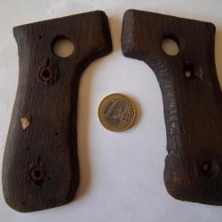 lot plaquettes de crosse en bois pour pistolet vintage ?