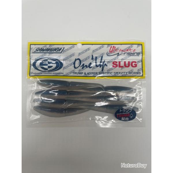 Leurre souple sawamura one up slug 4" bleu/gris