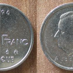 Belgique 1 Franc 1996 Piece Francs Roi