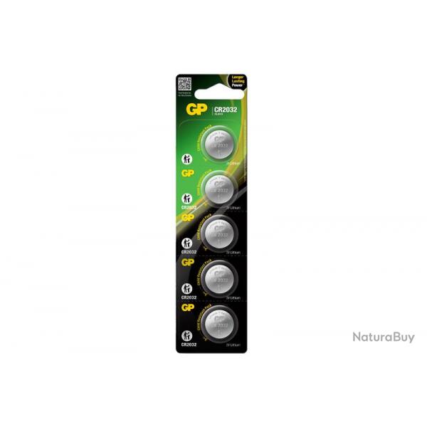 Pack 5 piles CR2032 GP Batteries