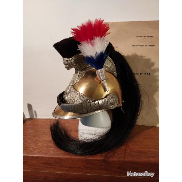 Casque TROUPE de gendarme  cheval modle 1912 (France)