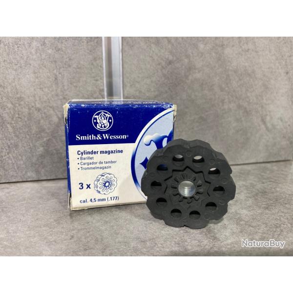 Lot de 3 barillets pour revolver SMITH & WESSON Mod 586 et 686 Calibre 4,5 mm
