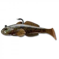 Leurre Souple Live Target Goby Paddle Tail 8cm 14g 8cm par 3 Brown / Pumpkin