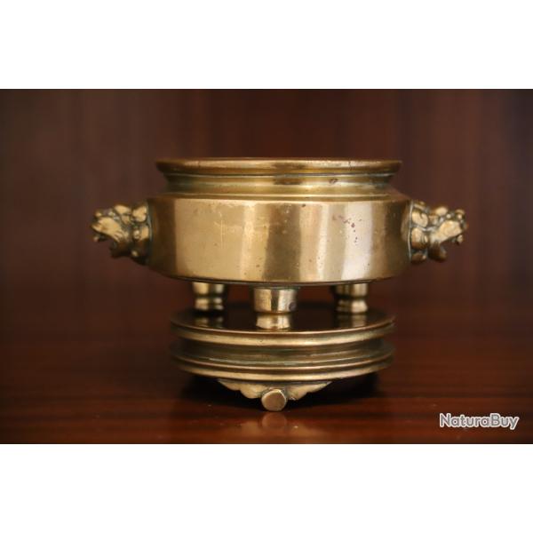 Brle Parfum (brle Encens) En Bronze Dor - Chine Du Sud Ou Vietnam, Vers 1900