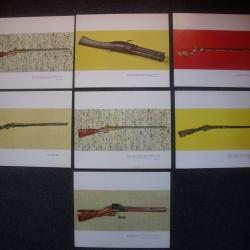 VIEILLES ARMES DE CHASSE: Lot 7 publicités anciennes même thème - Arquebuse Mousquet Fusil Carabine