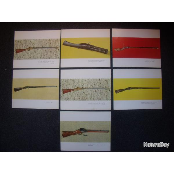 VIEILLES ARMES DE CHASSE: Lot 7 publicits anciennes mme thme - Arquebuse Mousquet Fusil Carabine