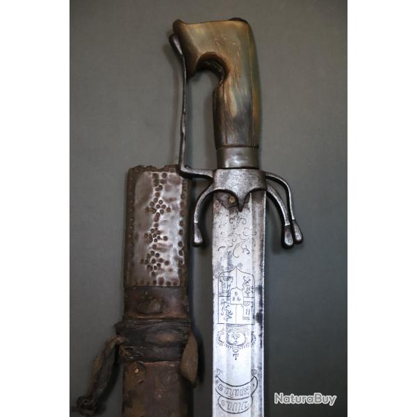 Sabre Nimcha  Lame Espagnole - Maghreb, Maroc, Algrie, 18me Sicle