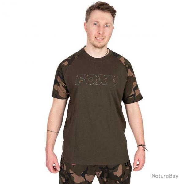 Tee Shirt Manches Courtes Homme Fox Outline T-Shirt - Kaki/Camo Taille XL