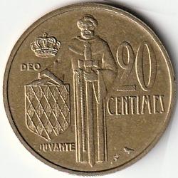 Pièce de Monnaie MONACO - PRINCIPAUTÉ DE MONACO -20 centimes - Rainier III 1962