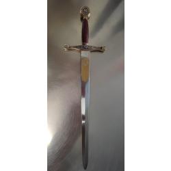 COUPE PAPIER (LETTRE) - FORME ÉPÉE EXCALIBUR - OR / ROUGE - NEUF