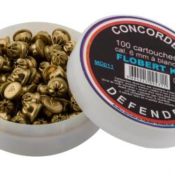 Cartouches Concorde Defender 6 mm Flobert à blanc bte de 100