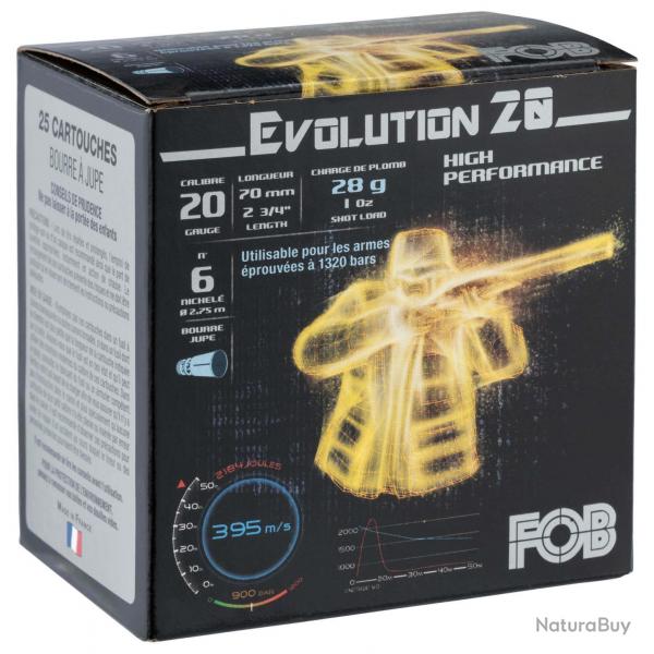 Cartouches Fob Evolution 20 Cal. 20 70 bte de 25