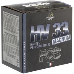 Cartouches Fob HV 33 Acier haute performance Magnum Cal. 12 76 bte de 25