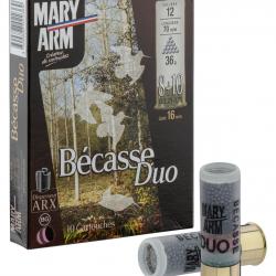 Cartouches Mary Arm Bécasse DUO 36g- Cal. 12/70 N°8 & 10 bte de 10
