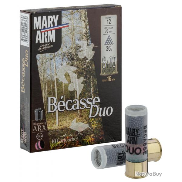 Cartouches Mary Arm Bcasse DUO 36g- Cal. 12/70 N8 & 10 bte de 10