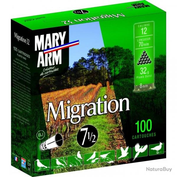 Cartouches Mary Arm Migration 32g - Cal. 12/70 N7,5 bte de 100