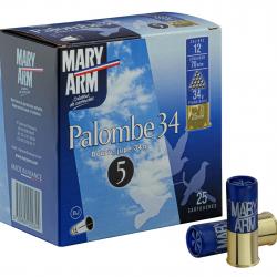 Cartouches Mary Arm Palombe 34 BJ Cal. 12 70 bte de 25
