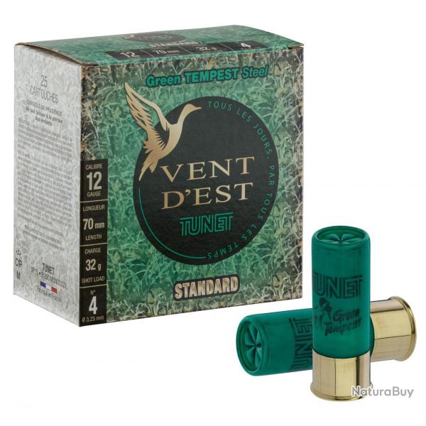 Cartouches TUNET.BLACK TEMPEST 32g acier 12 70 bte de 25