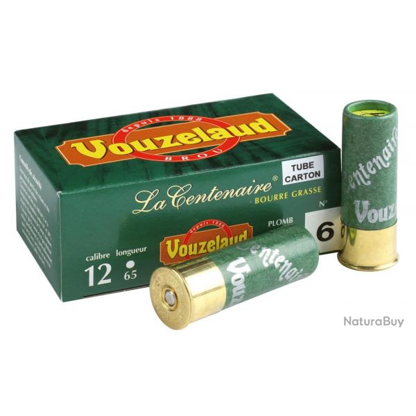 Cartouches Vouzelaud La Centenaire tube carton Cal. 12 65 bte de 10