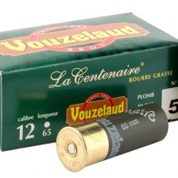 Cartouches Vouzelaud - La Centenaire tube plastique - Cal. 12/65 N°7 bte de 10
