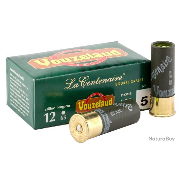 Cartouches Vouzelaud - La Centenaire tube plastique - Cal. 12/65 N7 bte de 10