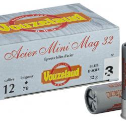 Cartouches Vouzelaud Acier Mini Mag 32 Cal. 12 70 bte de 10
