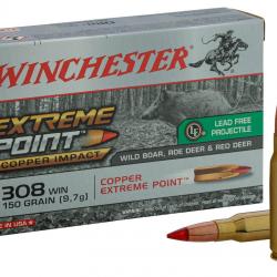 Munition Winchester Cal. . 308Win - chasse et tir bte de 20 Extreme Point Lead Free