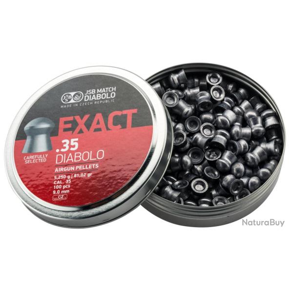 Plombs Exact tte ronde 9 mm (Cal. 35) bte de 100