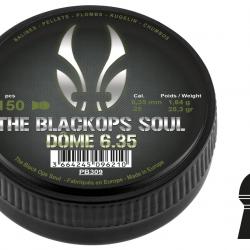 Plombs The Black Ops Soul DOME 6.35mm (Cal .25) bte de 150